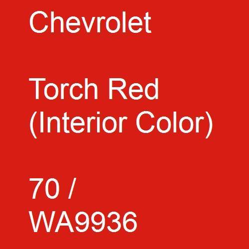 Chevrolet, Torch Red (Interior Color), 70 / WA9936.